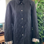 Burberry  London Classic Black Diamond Quilted Snap Up Barn Jacket Photo 0