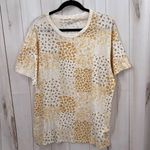 American Eagle Women’s Medium Yellow Patchwork Tee Photo 0
