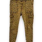 Frame  denim jeans size 30 cheetah skinny cargo cropped mid rise black tan pants Photo 0