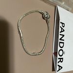 Pandora Moments Heart Clasp Snake Chain Bracelet in sterling silver 7” w/ box Photo 1