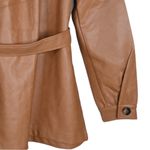 DOLCE CABO Womens M Vegan Leather Short Trench Coat in Camel NEW Size M Photo 6