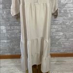 Max Studio Cream Long Sleeve Tiered Dress Photo 1