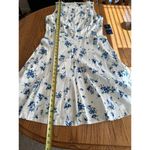 CHAPS White & Blue Floral Sleeveless Dress Size 10 100% Cotton New With Tags Photo 12