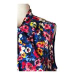 Love moschino Shirt Women 4 Blue Floral Tie Neck Sleeveless Blouse Top Boho Photo 7