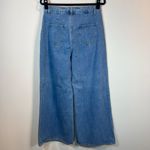 SheIn Wide Leg Pleated Jeans Medium Blue Wash Denim High Rise Pockets Women's  Size 30 Photo 8