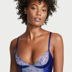 Victoria's Secret  Bra Bustier Hummingbird Floral Fairy Corset Satin Purple 34D Photo 0