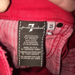 7 For All Mankind red slim size 25 topped jeans Photo 2