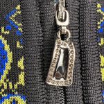 Misook  Paisley Knit Zip Up Hip Length Cardigan Sweater Black Blue Yellow Size S Photo 10