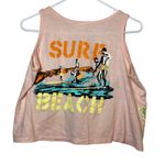 Players Sport Tank Top M Peach‎ Surf Beach Cropped Sleeveless 100% Cotton Pink Size M Photo 1