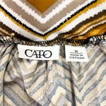 Cato Chevron Zig Zag Skirt Women Medium Pleated Bohemian Western Cowgirl Stretch Photo 4