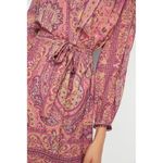 Anthropologie TINY Odetta Paisley Surplice Faux Wrap Mini Dress Pockets XS Photo 1