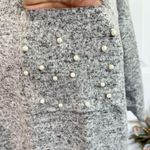 Workshop Republic Clothing WORKSHOP Republic Size M Heather Grey Pearl Soft Knit Top Athleisure Casual Photo 11