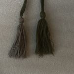 Lulus  Crochet Cold Shoulder Side Tie Top M Olive Green Boho Fairycore Festival Photo 8