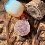 Flashy Lepidolite Mica & Amethyst Sterling Silver Pendant Purple Photo 9