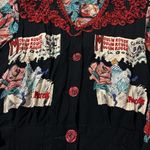 Carole Little VTG (multicolor)Embroidered/floral print Blazer size 10 Black Photo 5