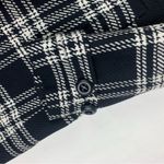 Talbots Wool blend plaid pea coat women's size 14 petite black white Photo 5