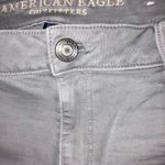 American Eagle Super Stretch X Jeans Women 16 Long High Rise Distressed Gray Size 10 Photo 5
