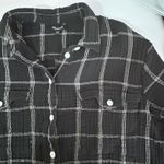 Madewell  Lightspun‎ black and white checkered button up shirt Women's size S Photo 2