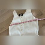 Theory  Button Up Tank Top ivory size small Photo 6
