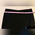 Carlisle Women’s Vtg Black Pencil Skirt w Blue Floral Genuine Leather Design-8 Photo 7