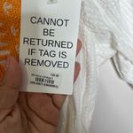 CIEBON Chic White and Orange Patterned Mini Dress Photo 9