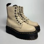 Dr. Martens  Jadon III Leather Platform Combat Boots in Vintage Taupe Pisa Photo 0
