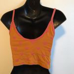 Urban Outfitters  Heart Pattern Bandeau - bralette top Orange and Pink M/L Photo 1