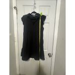 Umgee USA Women’s Johnny Collar Split Neck Black Ruffle Sleeve Dress Size Medium Photo 2