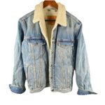 Levi's  Premium Trucker Jean Jacket Women Medium Blue Denim Adult Quilted Classic Photo 1