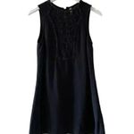 Free People BLACK SLEEVELESS COTTON LINED LACE A- LINE EMBROIDERED DRESS SZ S Photo 0