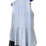 Derek Lam Derek 10 Lam Crosby Womens Button Front Black Pleated Trim Shirt Top Blue Size 6 Photo 4