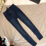 Free People  Lace-up Denim Jean Leggings Photo 5