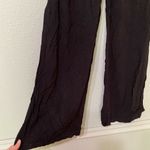 Modcloth Black Elastic Waist Wide Leg Casual Pants Womens M Pull On Beachy Photo 2