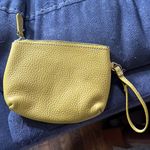 J. McLaughlin yellow leather pouch/wristlet. GUC. Photo 1