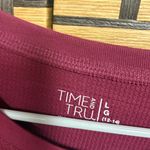 Time And Tru‎ Purple Give Thanks Thermal Long Sleeve Tee Size Large Photo 3