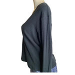 UGG  Size Medium Black Ribbed Three Button Long Sleeve Top. New With Tags. Photo 11