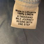 Flax Light Blue Button Up Tunic Top 100 Percent Linen Women's Large Lagenlook Photo 6