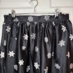 Modcloth  Falling For Winter ALine Skirt Black White Snowflake ALine Skirt 10 NWT Photo 7