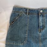 Eddie Bauer Denim Jean Skirt Knee Length 100% Cotton Back Slit Size 8 Photo 2