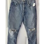 AGOLDE  NWT Womens Riley High Rise Straight Crop Distressed Jeans Size 28 Denim Photo 3
