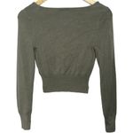 Abercrombie & Fitch Green Cropped Pullover Cardigan Scoop Neck Sweater Size XS Photo 1