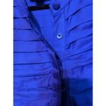 Pat Argenti Vintage Blue Silk Dress, Petite Size 8, Vintage Pleated Office Dress Photo 4