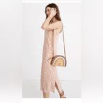 Madewell  SILK Peach and White Floral Cami Slip Dress Size 6 Star Shower Photo 1