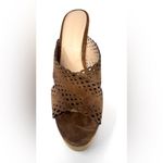 Veronica Beard Gaynor Scalloped Suede Platform Sandals Heels in Hazelwood BNIB Photo 4
