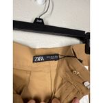 ZARA NWT  Womens Brown Pleated Trouser Pants Sz XL Old Money Preppy Wide Leg Photo 3