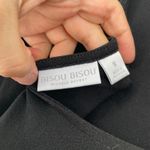 Bisou Bisou  MICHELE BOHBOT Black Long Sleeve Scoop Neck Top Size S Photo 2