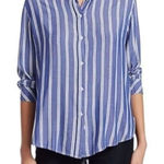 Rails Sydney Cadiz Blue and White Striped Button Down Shirt Size XS Photo 0