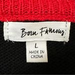 Born Famous Santa Crewneck Long Sleeves Sweater Dress, Sz Large Black Photo 10