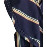 Xhilaration NWT Womens Xhiliration Navy Striped Empire Neckline Eyelet Detail Jumpsuit Sz S Photo 3