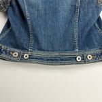 Pilcro and the Letterpress  Cable Knit Sweater Sleeve Denim Jean Jacket Size SP Photo 6